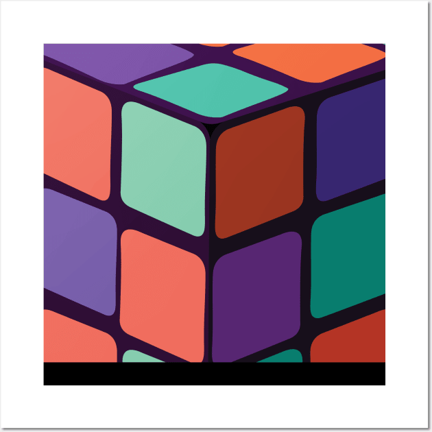 Rubik's cube 80s Wall Art by Marounkai